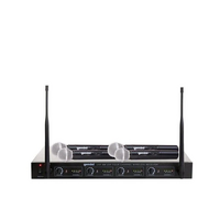 FOUR CHANNEL UHF WIRELESS SYSTEM - HANDHELD -  4 SET FREQUENCIES
